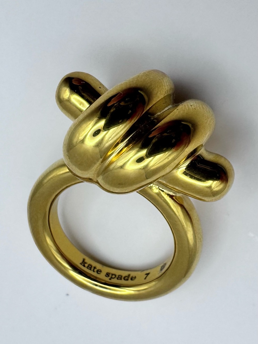 Kate Spade New York Ropes & Knots Ring Gold Tone Size 7 NWT - Picture 8 of 14